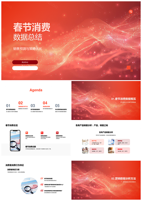2025春节消费数据销售预测与策略优化分析PPT模板