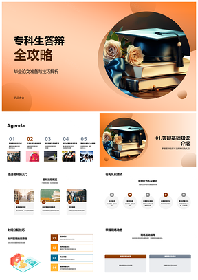 专科生毕业论文答辩技巧与研究方法管理礼仪PPT模板