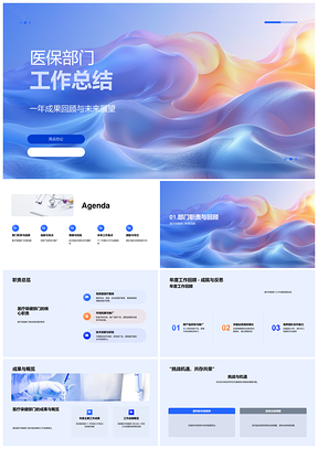 2025医保年度总结创新研发市场举措业务增长挑战机遇团队协作PPT模板