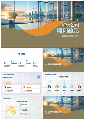 公司福利政策与员工满意度效率解析PPT模板