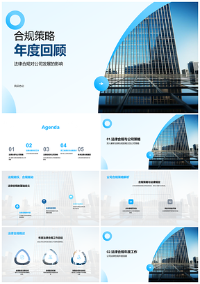 2025法槌引领公司合规策略年度发展回顾PPT模板