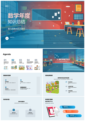 2025数学知识点复习应试技巧考试资源指南PPT模板