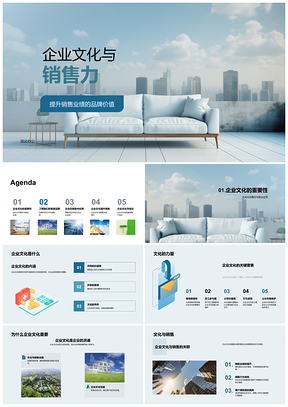 2025企业文化销售力共铸品牌价值与业绩PPT模板
