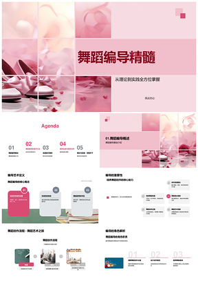 舞蹈编导创作动作结构情感乐谐视觉实践芭蕾舞PPT模板