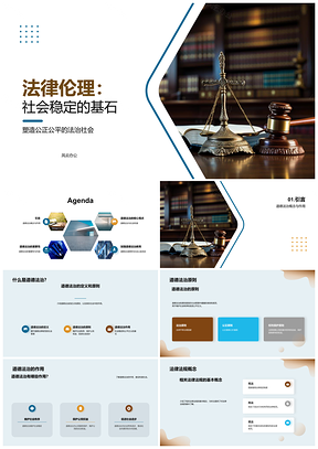 道德法治原则定义社会法规作用PPT模板
