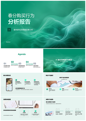 春分消费行为分析数据驱动营销预测PPT模板