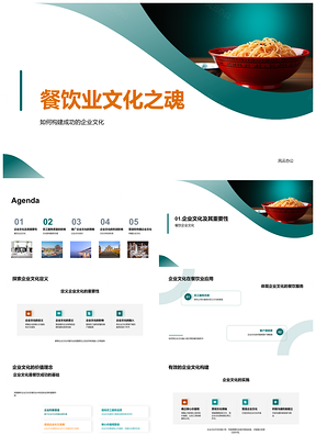 2025餐饮企业文化培训激励服务提升客户满意PPT模板