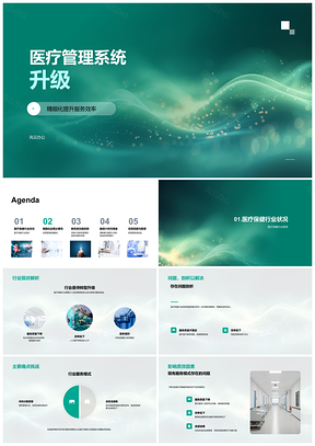医疗管理系统升级精细化运营提效融资计划PPT模板