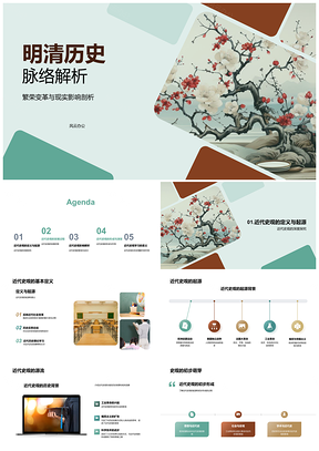 明清历史近代史观起源阶段影响解析PPT模板