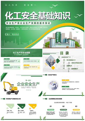 2025绿色安全化工企业环保生产培训PPT模板