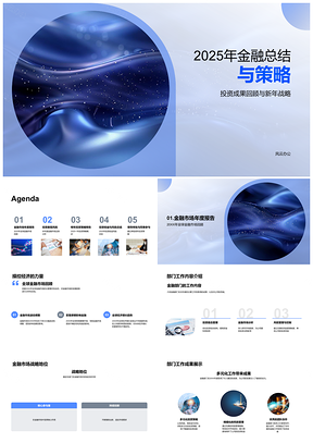 202520XX年金融总结投资策略风险收益策略师PPT模板