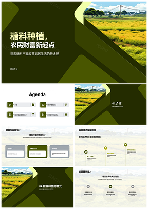 甘蔗种植助农增收稳经济就业PPT模板