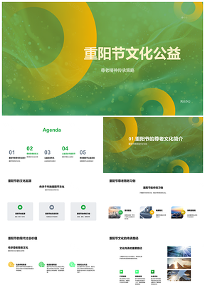 重阳敬老公益活动文化传承策划推广PPT模板