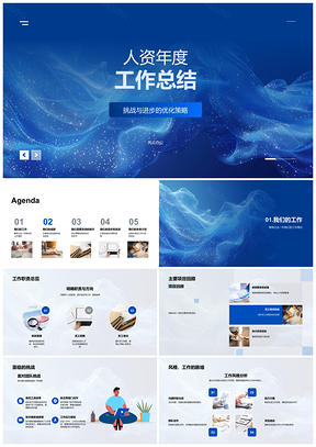 人资年度挑战进步与招聘培训优化策略PPT模板