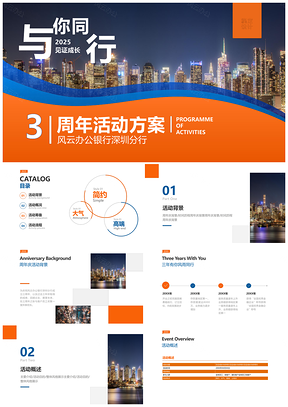 2025商务图文周年活动策划方案模板PPT模板