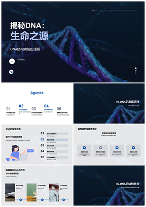 科学家解密DNA结构功能生命之源PPT模板
