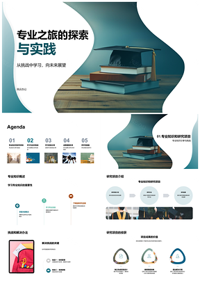专业研究挑战解决与自学时资管理成果PPT模板