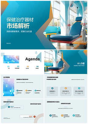 保健治疗器材市场种类规模增长趋势竞争对手分析PPT模板
