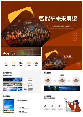智能车科技环保研发投资市场增长策略PPT模板