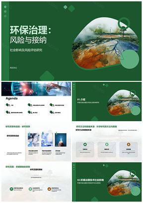 2025清洁技术治理环境风险提升经济就业健康PPT模板