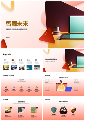 智舞App数智革新舞蹈学习视频分析PPT模板
