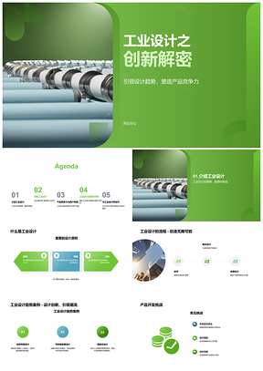 工业设计创新趋势案例挑战用户需求团队合作PPT模板