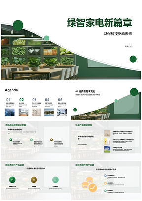 绿智家电市场趋势与消费需求革新PPT模板