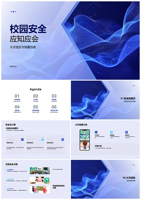 2025校园安全知识教育演练自救逃生指南PPT模板