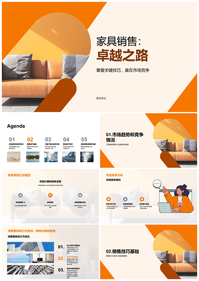 家具销售技巧培训提升业绩客户满意度PPT模板