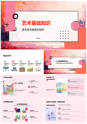 2025艺术基础知识定义种类形式创作绘画雕塑音乐PPT模板