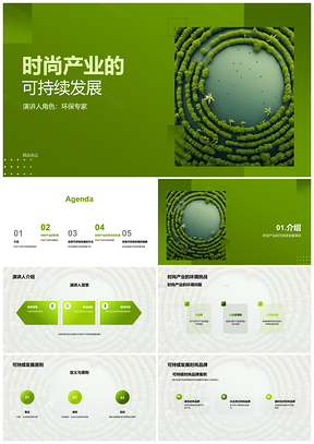 2025时尚产业环保专家与品牌CEO共议可持续发展PPT模板