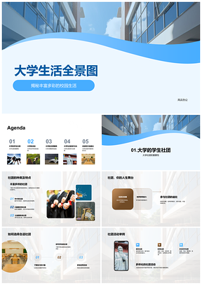 大学生社团活动与志愿服务全景PPT模板