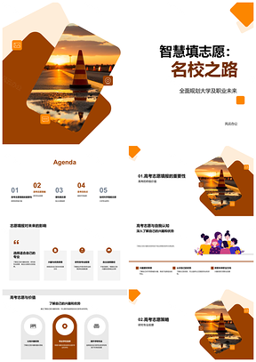 智慧填志愿名校智选之路PPT模板