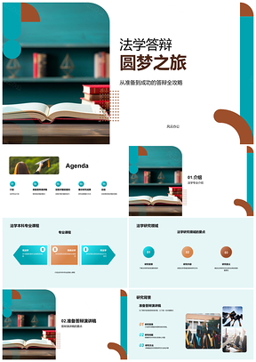 法学本科毕业答辩攻略教授建议答辩类型书籍PPT模板