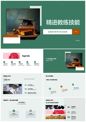 精进教练技能成人学习多媒体互动设计PPT评估改进