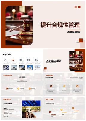 企业合规管理应对新法规挑战提升PPT模板