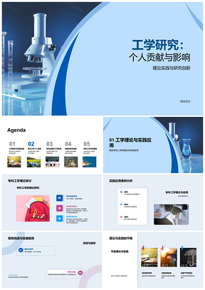 2025工学个人贡献研究与创新实践影响PPT模板