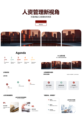 2025人资管理新视角公司发展全流程高效服务环境PPT模板