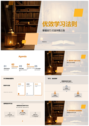 优效学习策略时间管理自我激励技巧PPT模板