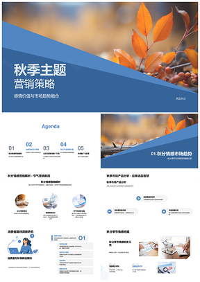 2025秋分情感色彩社媒策略与秋季产品设计分析PPT模板