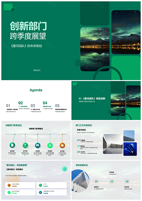 2025星河战队创新部门项目季度展望新角色关卡资源社区运营PPT模板