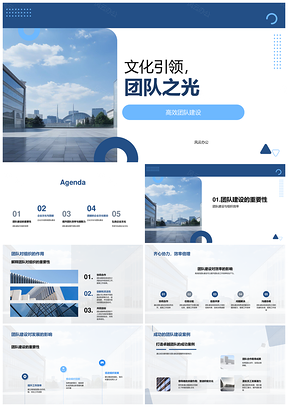 企业文化引领高效团队凝聚力建设PPT模板