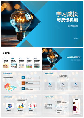学习成长反馈机制提升效能学期成果能力技巧PPT模板