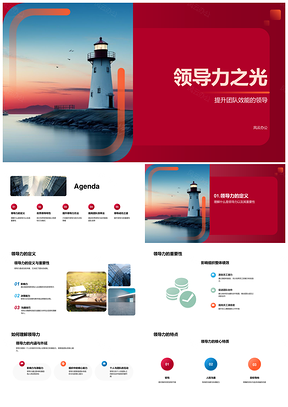 领导力灯塔引领服务行业中管团队效能提升PPT模板