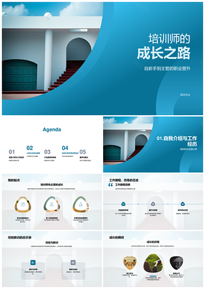 培训师从新员工到主管成长阶梯文化价值观PPT模板