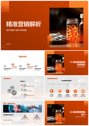 医疗保健产品精准营销战略与团队数据分析PPT模板