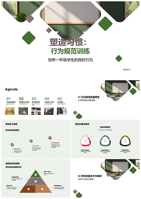 一年级学生行为规范训练塑造良好习惯PPT模板