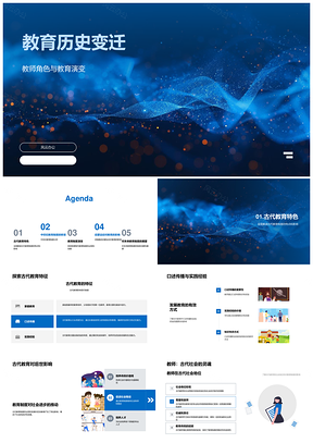 2025教育制度教师角色历史变迁与科技政策演进PPT模板