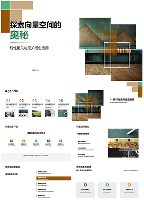 向量空间线性相关无关性质应用验证PPT模板