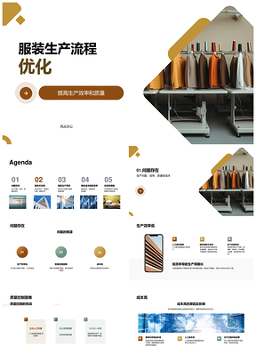 服装生产流程优化提效保质降本自动化智能化PPT模板